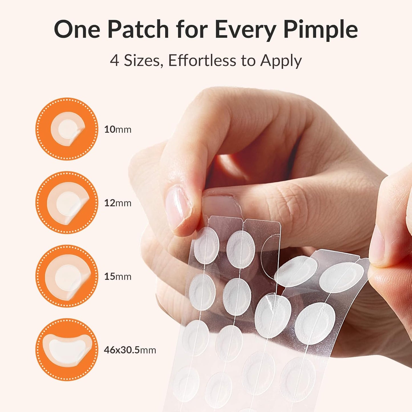 Invisible Pimple Patches – 4 Sizes Miracle Patches for Pimples with Hydrocolloid & Salicylic Acid, Korean Acne Patches for Face, Zit Stickers, Blemish Patches, Acne Spot Dots – 144 Count