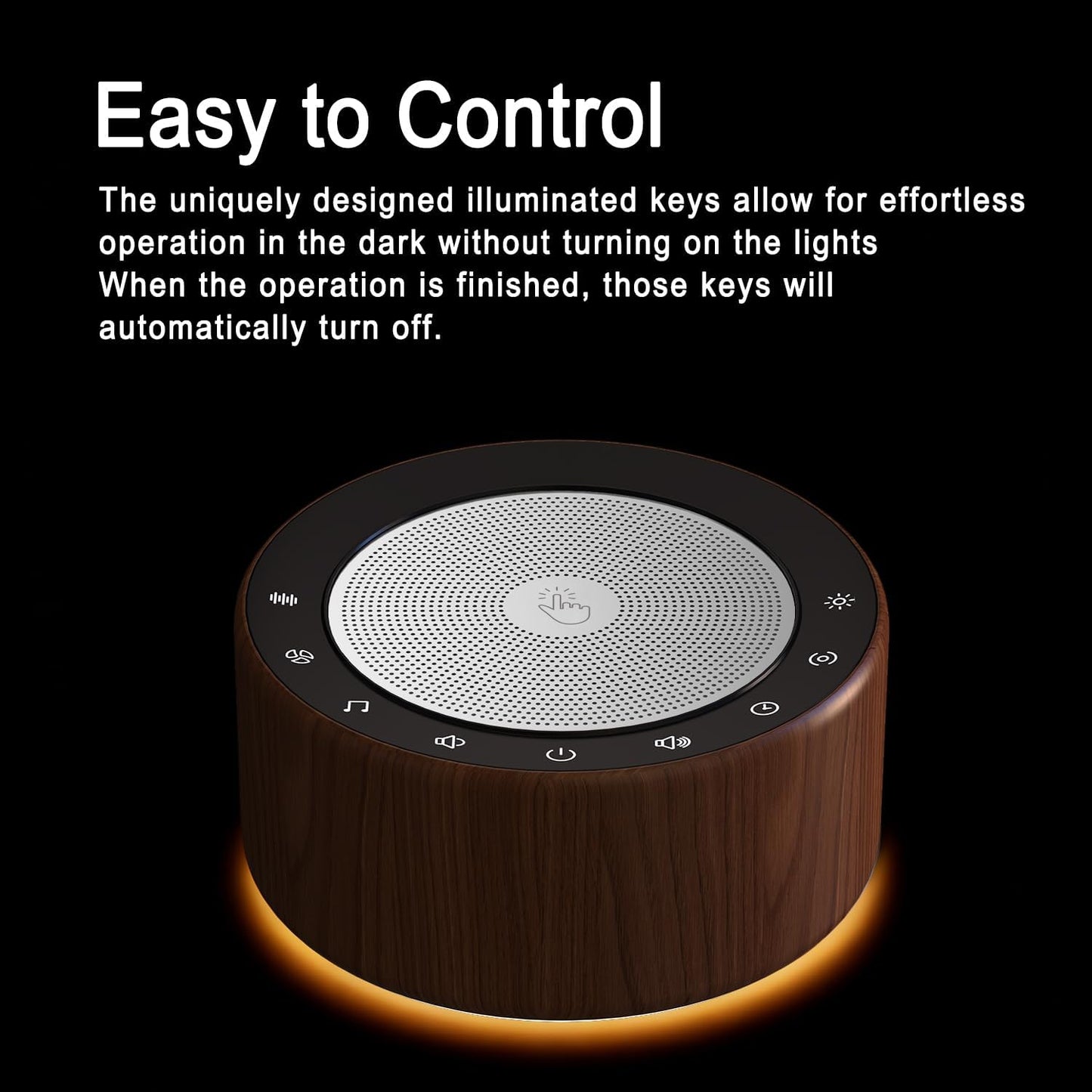 Nursery Lamp with Sound Machine, Mood Lighting, 7 Colors Night Light, 30 Soothing Sounds, White Noises for Baby, Adults. Timer, Plug in, Memory Function, Touch Control