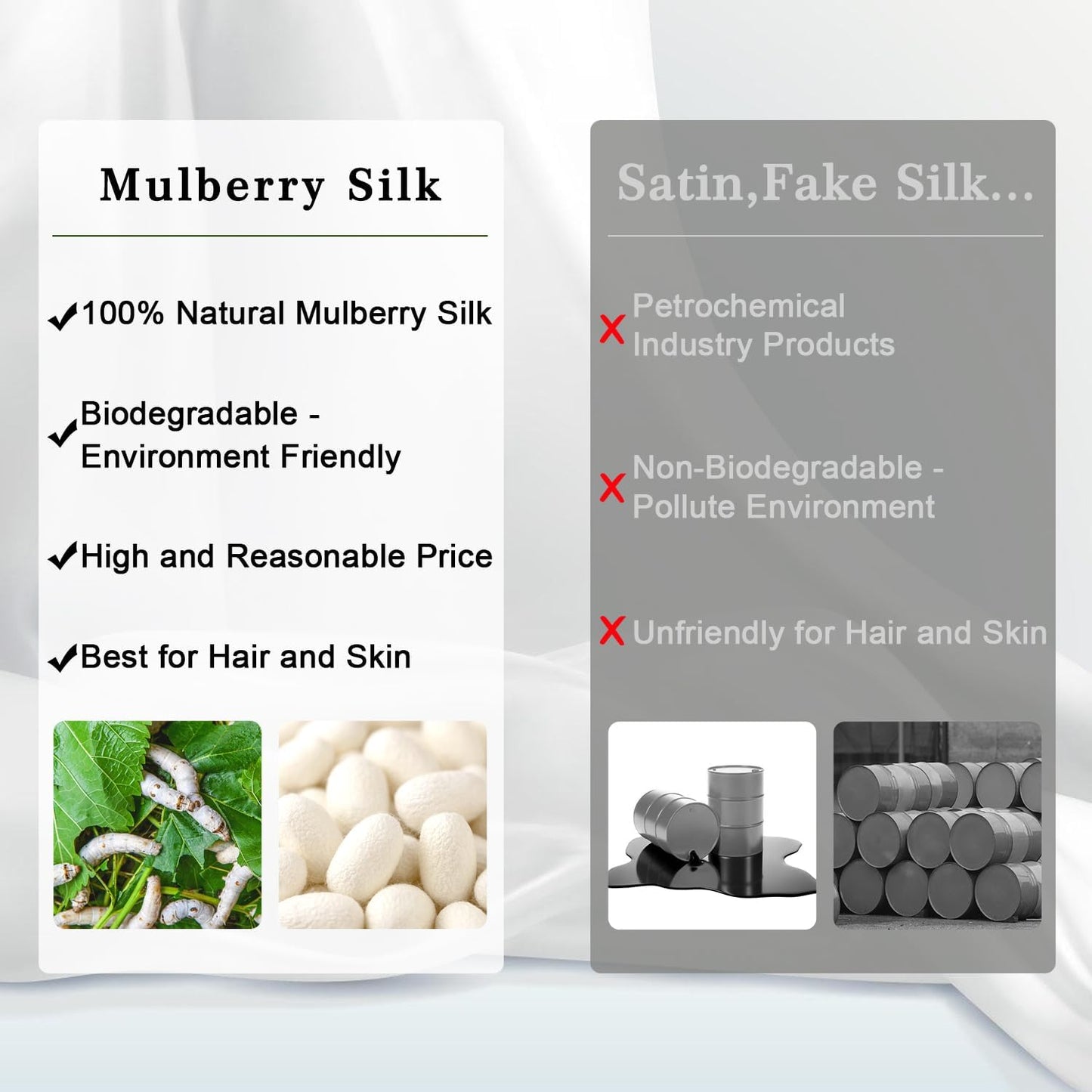 ZIMASILK 100% Pure Mulberry Silk Pillowcase for Hair and Skin Health,Soft and Smooth,Both Sides Premium Grade 6A Silk,600 Thread Count,with Hidden Zipper,1pc(Toddler 13''x18'',Champagne)