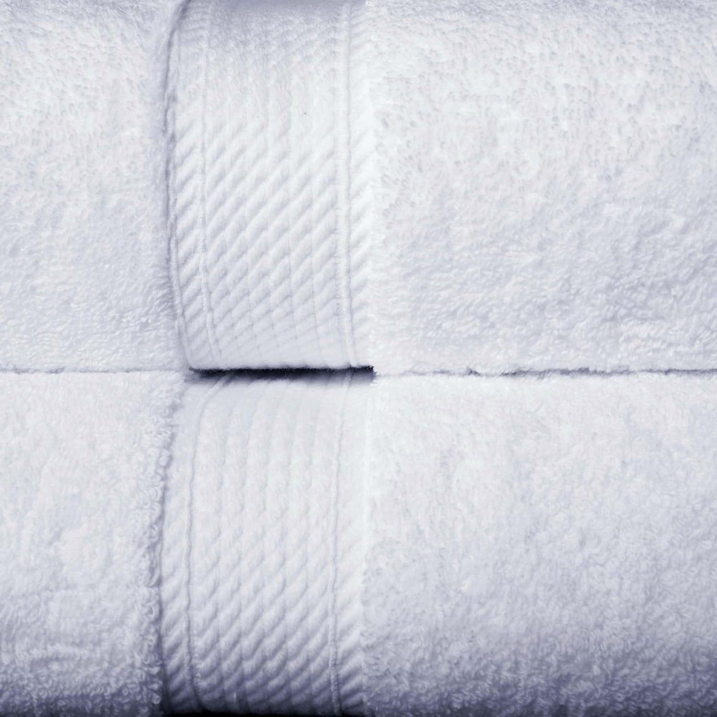 Superior Egyptian Cotton Pile 10 Piece Towel Set, Includes 2 Bath, 4 Hand, 4 Face Towels/Washcloths, Ultra Soft Luxury Towels, Thick Plush Essentials, Guest Bath, Spa, Hotel Bathroom, White