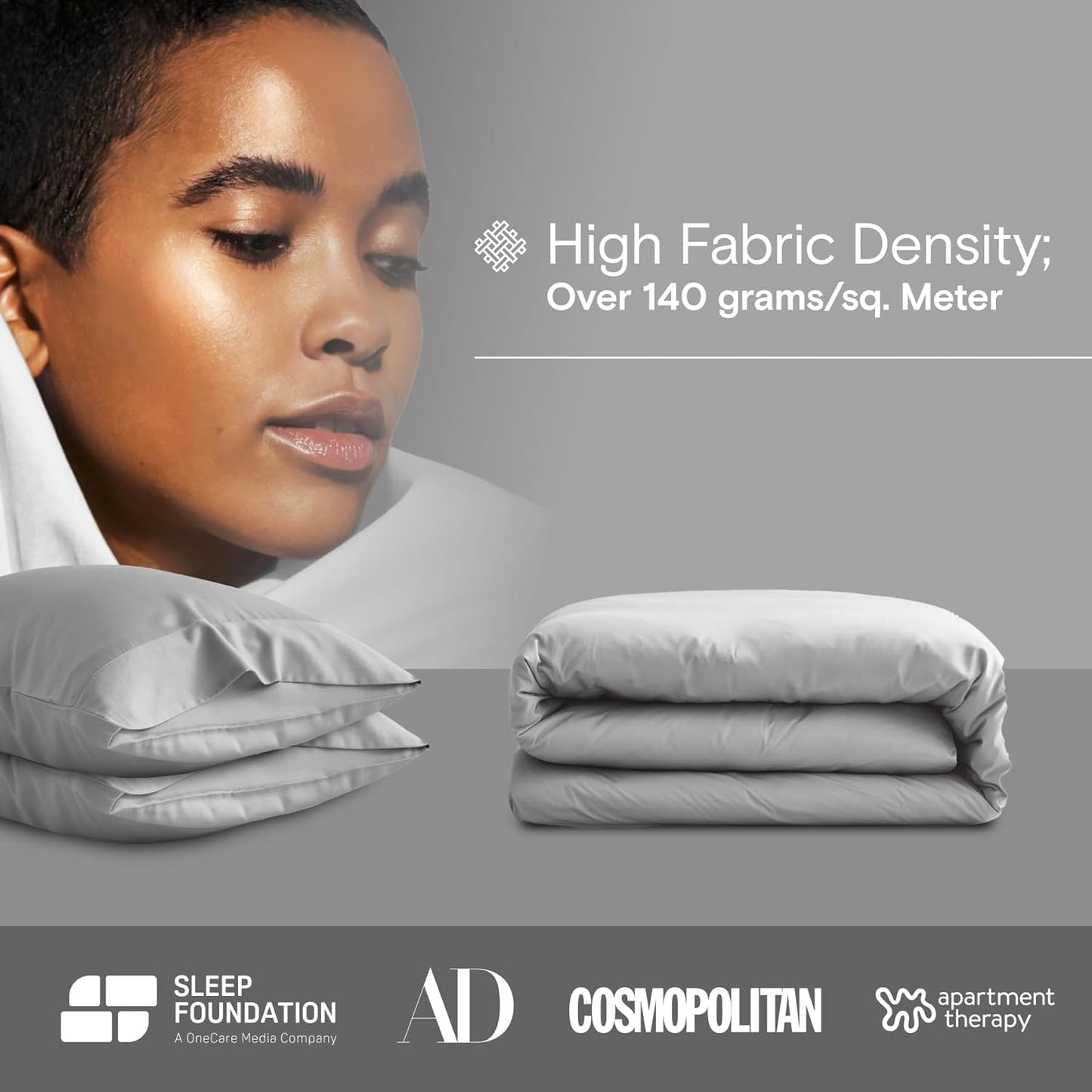 DOZ Duvet Cover Set, 100% Viscose derived from Bamboo, Organically Grown, Buttery Soft, Cooling Duvet Covers, High GSM, 1 Duvet Cover and 1 Pillowcase, 70"x90" (Dove, Twin/Twin XL)