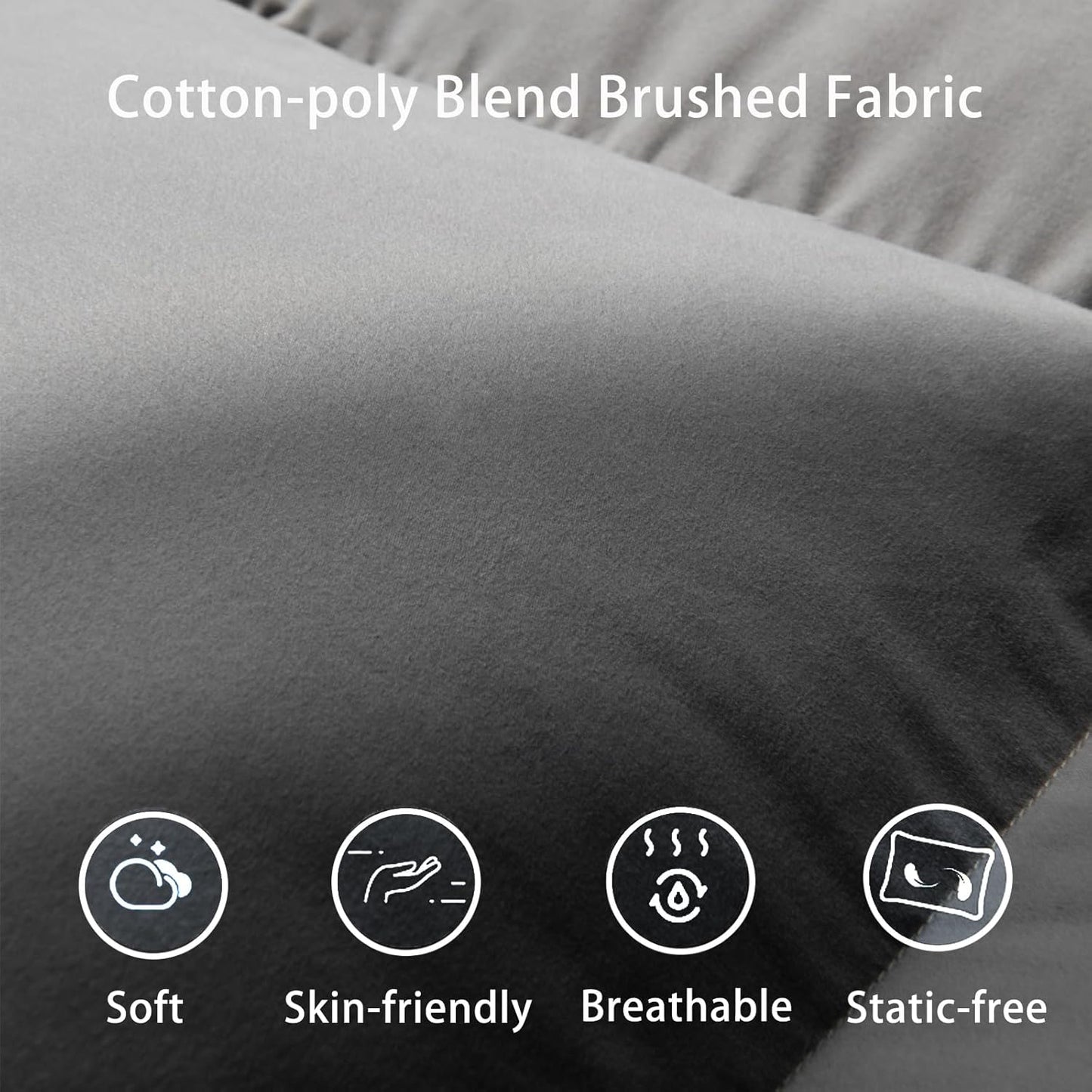Luxury Down Fiber Comforter Twin/Twin XL Size - Medium Weight Duvet Insert for All Seasons - Ultra-Soft Hotel Collection Comforters, 40 Oz Fluffy Duvet ，Gray (68x90)