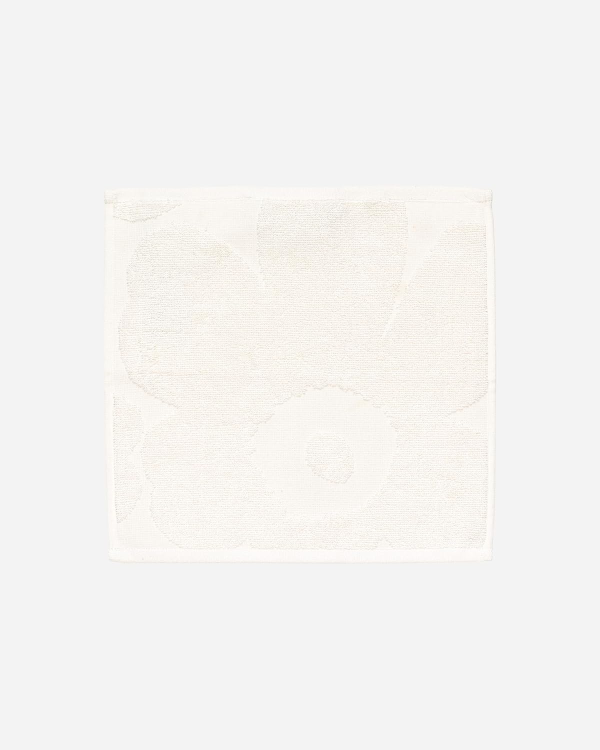MARIMEKKO Unikko Terry Cotton Washcloth (Ivory) – Floral Patterned Washcloths – 12 in x 12 in
