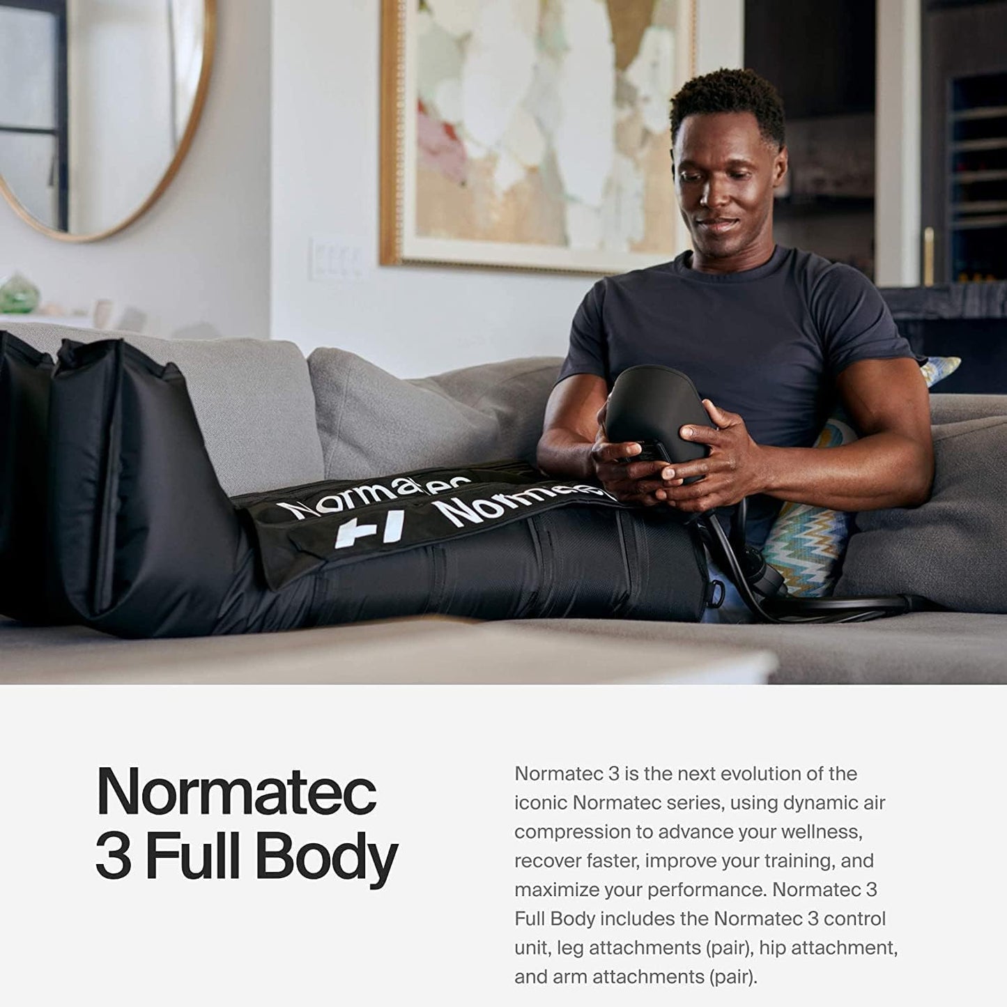 Hyperice Normatec 3 - Recovery System with Patented Dynamic Compression Massage Technology (Normatec 3 Full Body (Standard Legs + HIPS + Arms) FSA-HSA