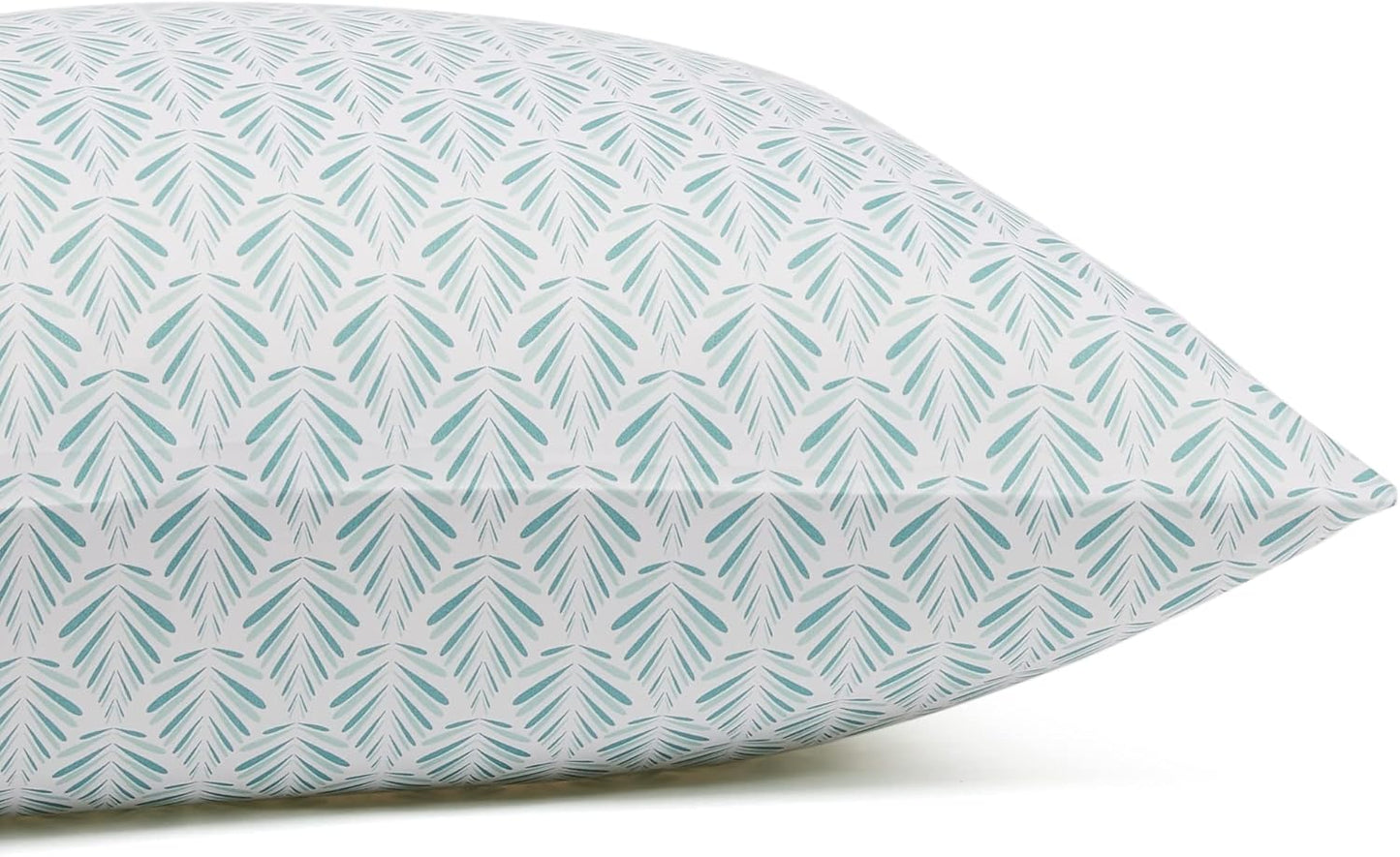 Amazon Basics Lightweight Super Soft Easy Care Wrinkle Free Microfiber 3 Piece Bed Sheet Set with 14-Inch Deep Pockets, Twin, Aqua Fern, Floral, Kids, Men & Women Bedding