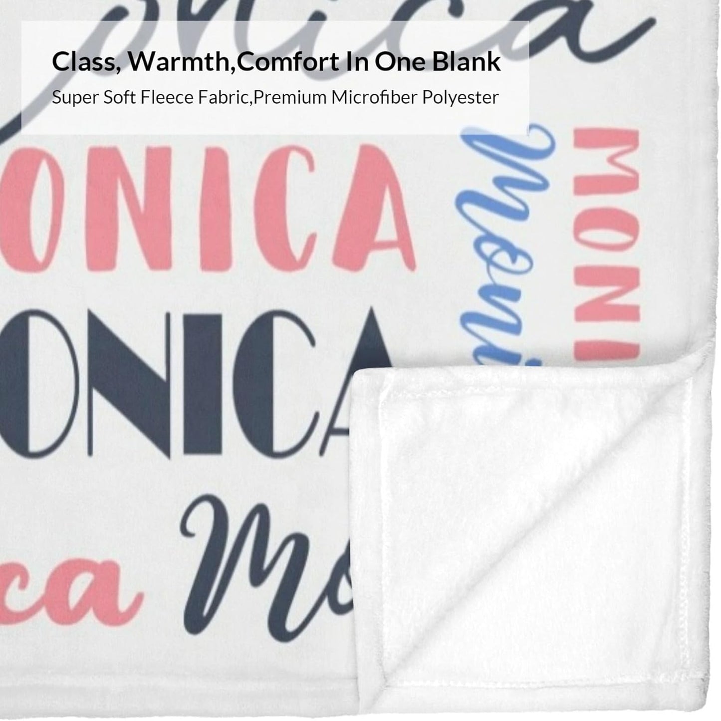 Name Blanket Personalized Blanket for Adult Kids Flannel Customize Throw Blanket Custom (Color 10, 40 x 50 Inches)