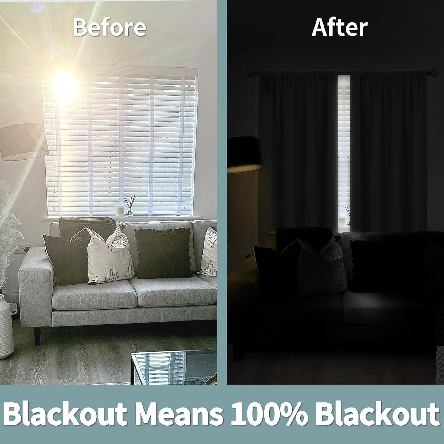 BGment 100% Blackout Curtains for Bedroom 72 Inch Length 2 Panels, Thermal Insulated Room Darkening Curtains Rod Pocket Soundproof Bedroom Living Room Window Curtains, Dove Grey, Each 52 Inch Wide