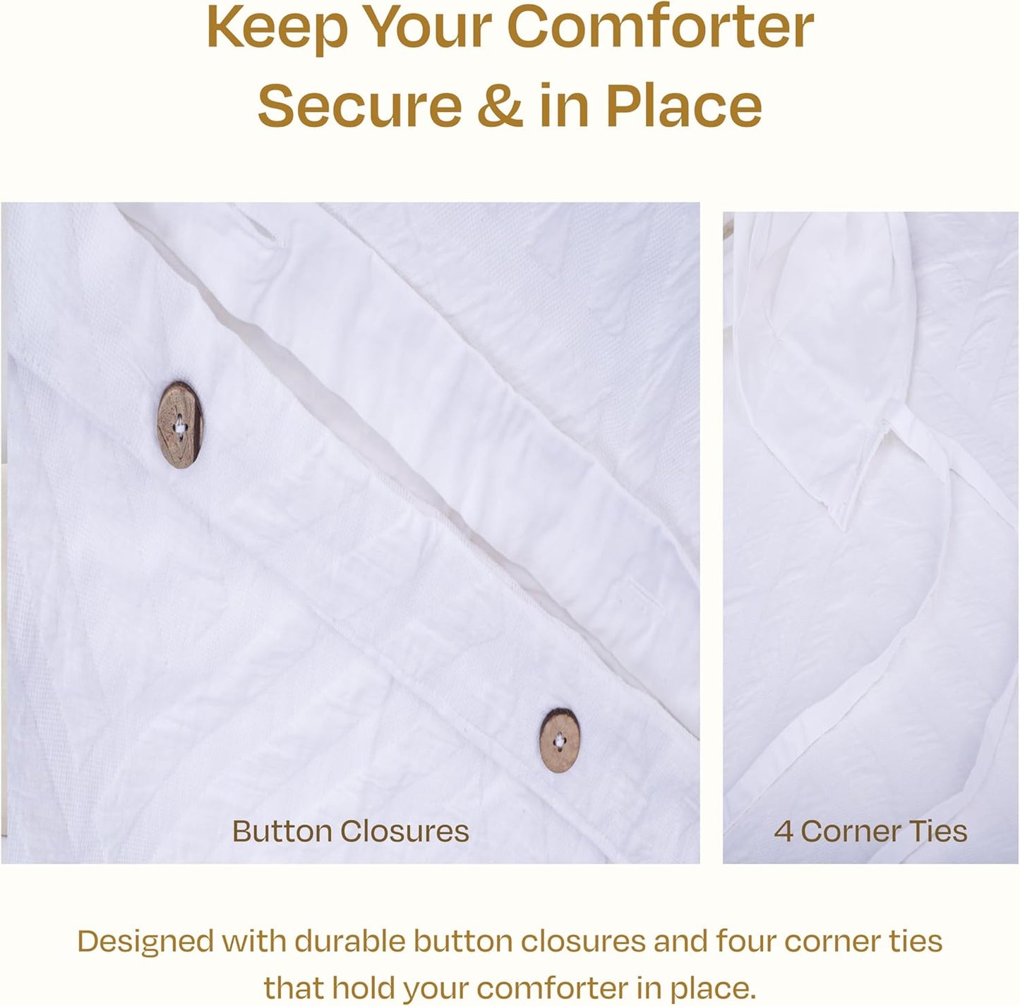 California Design Den Duvet Cover Queen Set - 100% Cotton 3 Piece White Duvet Cover & Sham Set, Soft Textured (92" x 90") - White Geo Matelassé Pattern