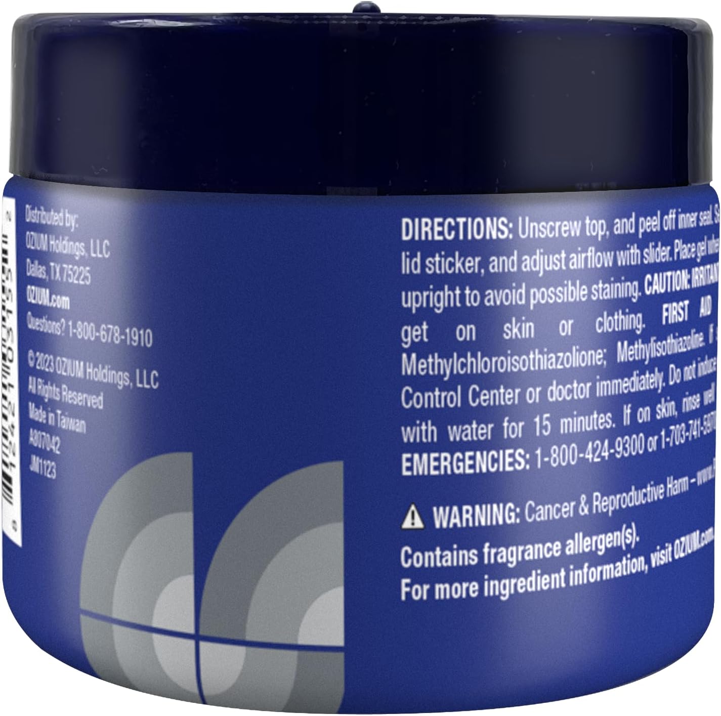 Ozium 4.5 Ounce Odor Eliminating Gel for Homes, Cars, Offices and More, New Car Smell (Pack of 24)