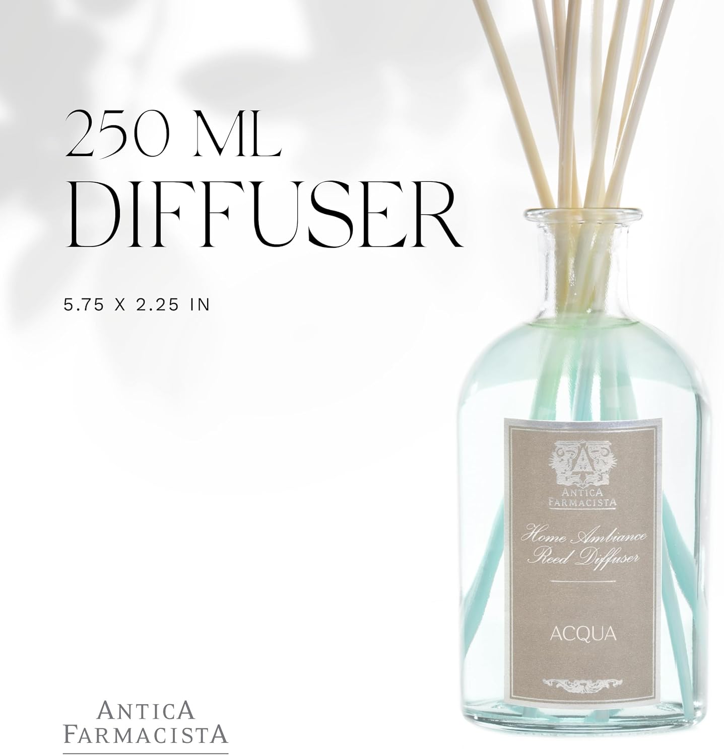 Antica Farmacista Home Ambiance Diffuser - Long-Lasting Reed Scent Diffuser - Luxury Room Freshener Gift - Acqua, 8.45 fl oz