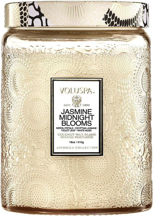 Japonica Collection Large - Jasmine Midnight Blooms by Voluspa for Unisex - 18 oz Candle