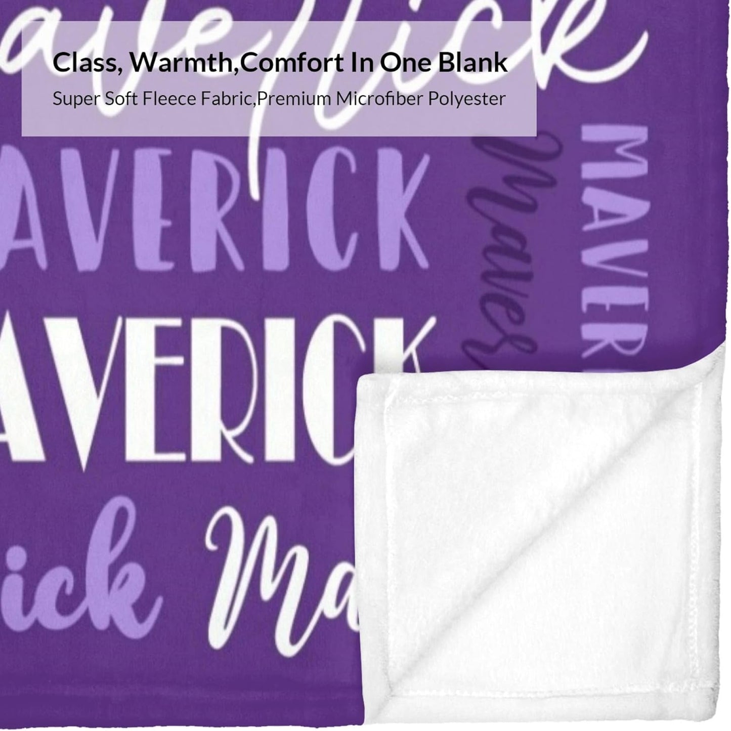 Name Blanket Personalized Blanket for Adult Kids Flannel Customize Throw Blanket Custom (Color 17, 40 x 50 Inches)