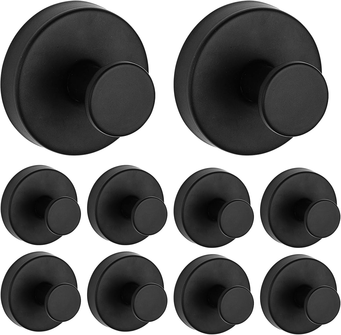 10 Pack Suction Cup Hooks for Shower, Suction Cup Towel Hooks for Bathrooms, Adhesive Wall Hook, SUS304 Waterproof Stainless Steel Hooks for Bathroom, Bedroom, Kitchen, Hotel and Office