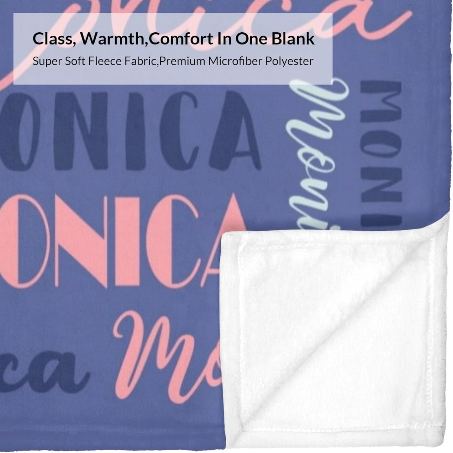 Name Blanket Personalized Blanket for Adult Kids Flannel Customize Throw Blanket Custom (Color 14, 60 x 80 Inches)