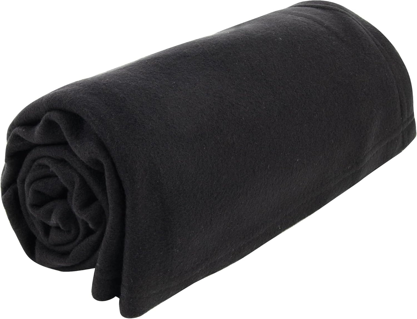 (24 Pack) Bulk Fleece 50x60 Throw Blankets for Wedding Favors, Homeless Women, Men, Homes, Bed, Sofa, Couch, Office, Pet Blankets, Travel | Soft Warm Lightweight Throw Blankets in Bulk (Black)