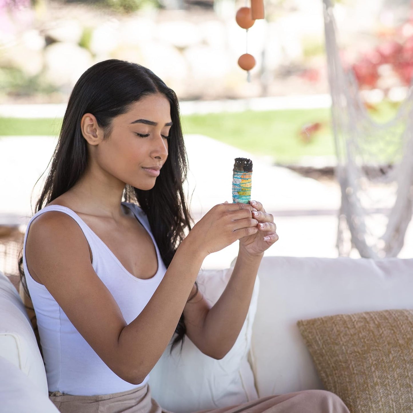 JL Local Chakra Sage Smudge Sticks 4 Inch | Natural Flower White Sage Smudging Wands | Bulk Quantities for Home Cleansing, Meditation, & Smudging Rituals | Sustainably Sourced California White Sage