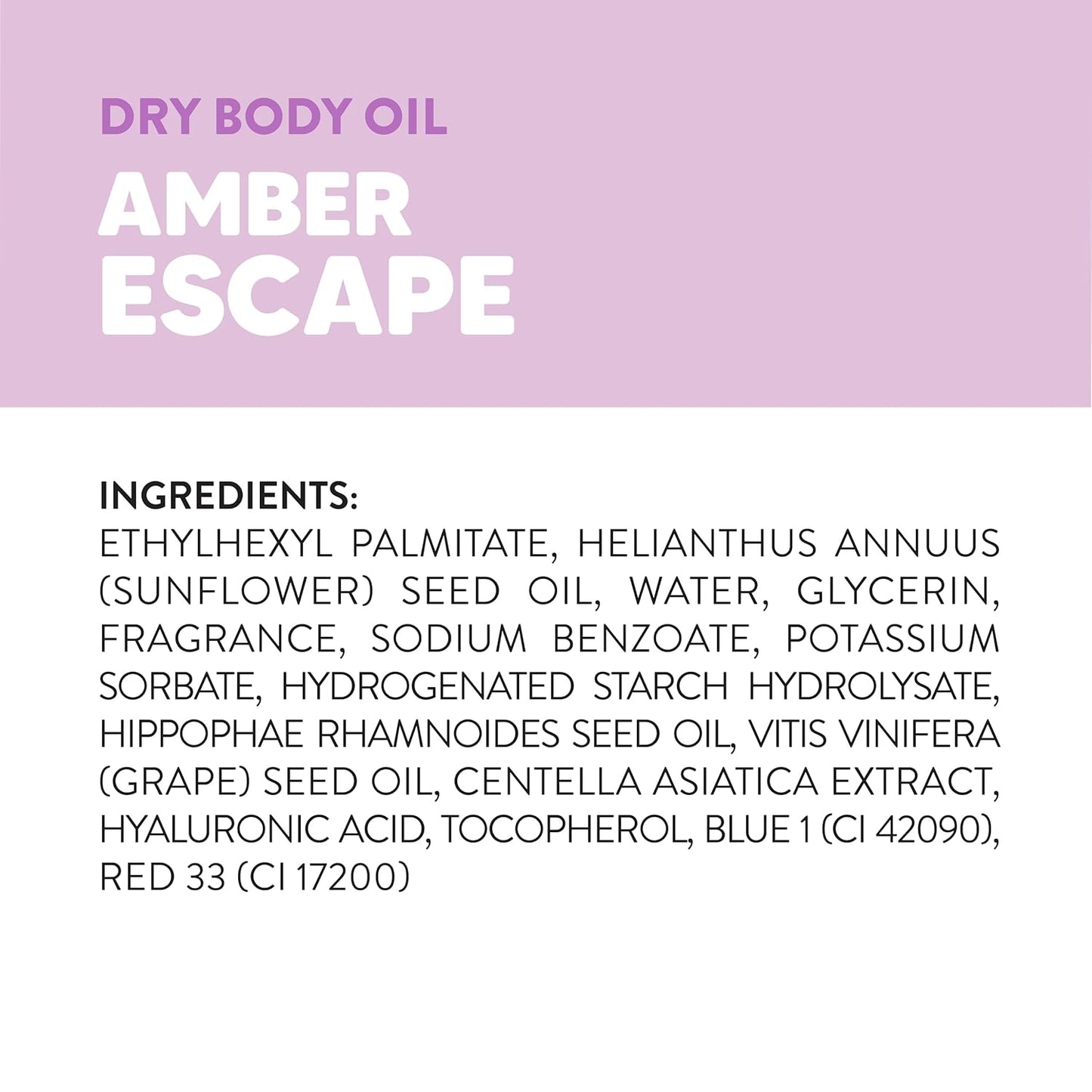 Onyx Professional Hydrating Dry Body Oil, Amber Escape, 3.7 fl oz, 2pk