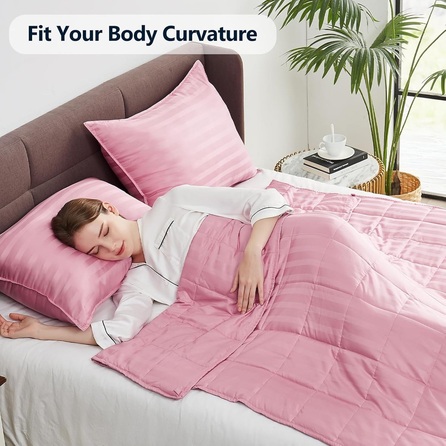 Weighted Blanket Kids (40"x60" 7lbs),Ultra Soft and Cozy Cooling Weighted Blanket Kids,Heavy Blanket with Machine Washable Soft Blanket, Pink