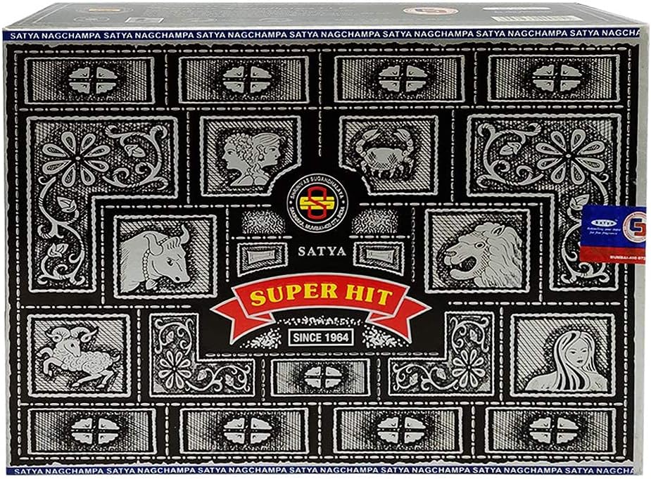 Super Hit Incense Sticks 40g and Holder Bundle - Pack of 12 (Approx 480 Sticks)