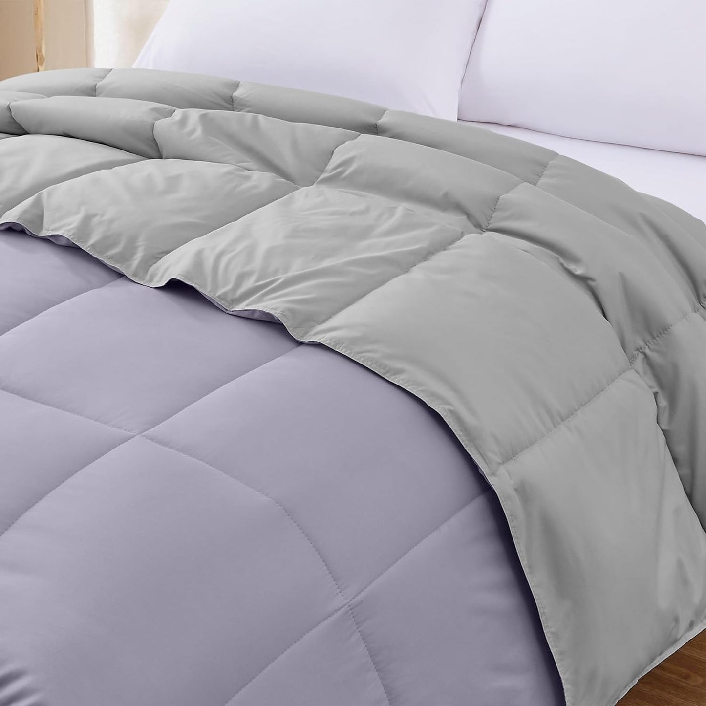 Modern Threads Down Alternative Reversible Comforter Purple/Silver Twin