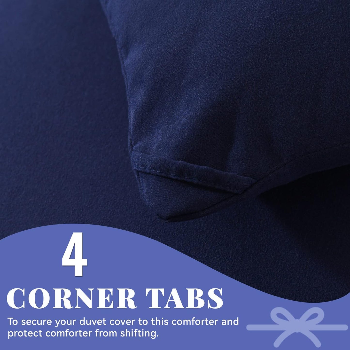 Cosybay Down Alternative Comforter (Navy Blue, Twin) - All Season Soft Quilted Twin Size Bed Comforter - Duvet Insert with Corner Tabs - Winter Summer Warm Fluffy, 64x88 inches