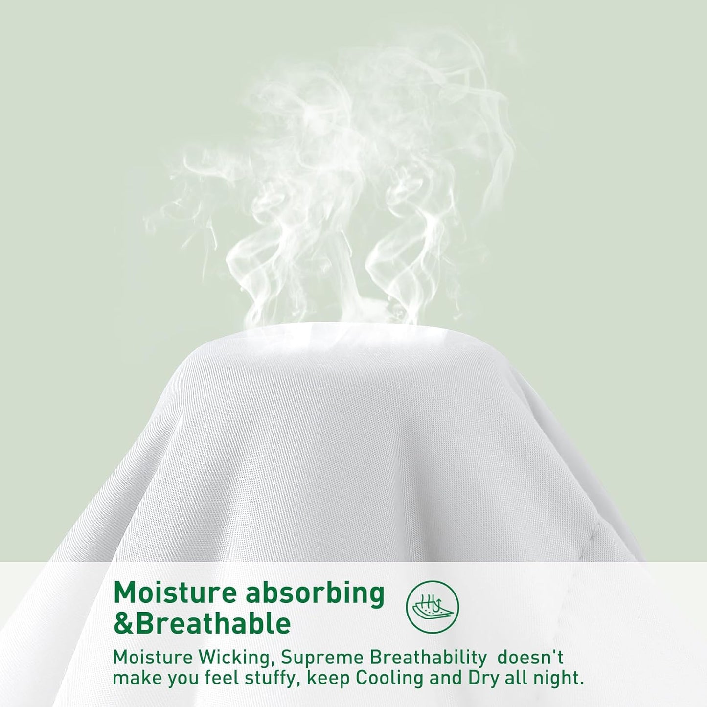 100% Viscose Made from Bamboo Comforter for Hot Sleepers- Breathable Cooling Silky Soft Duvet Insert Full Size-with 8 Corner Tabs- All Season Comforter (86x82 Inches, White)