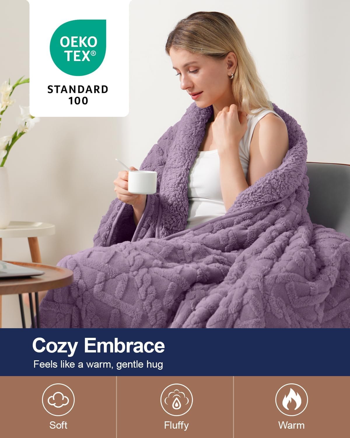 Super Fuzzy Soft Sherpa Fleece Weighted Blanket, 20 lbs Dual Sided Fluffy Heavy Weighted Blankets for Adults - No Bunching with Double Layers of Soft Inner Lining (60"x 80", 20 Pounds)