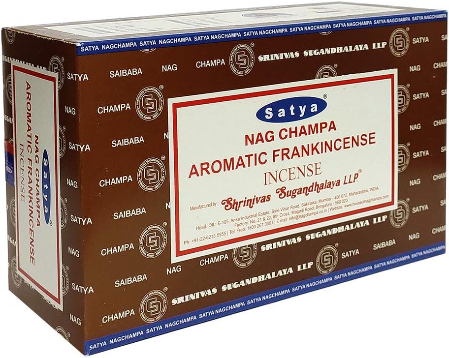 Aromatic Frankinsence Incense Sticks and Incense Stick Holder Bundle Insence Insense Satya