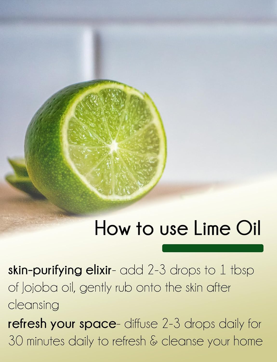 Lime Essential Oil - 128 fl oz (1 Gallon) Plastic Bottle w/Cap - 100% Pure Essential Oil by GreenHealth