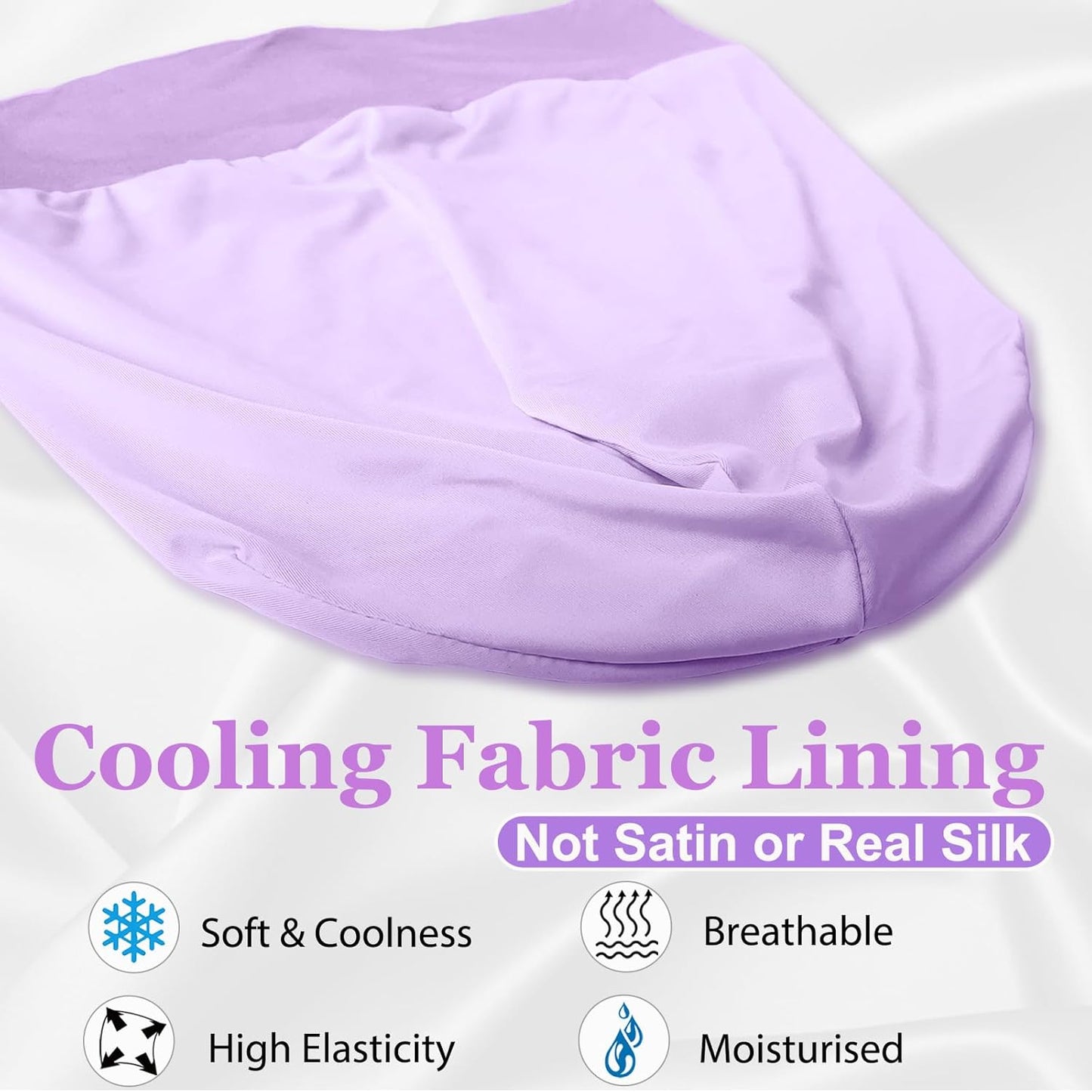 Sleep Cap Bonnet for Sleeping Black Women Men, Adjustable Cooling Lining Bonnets for Curly Hair Wrap Braids Beanie Night Hat