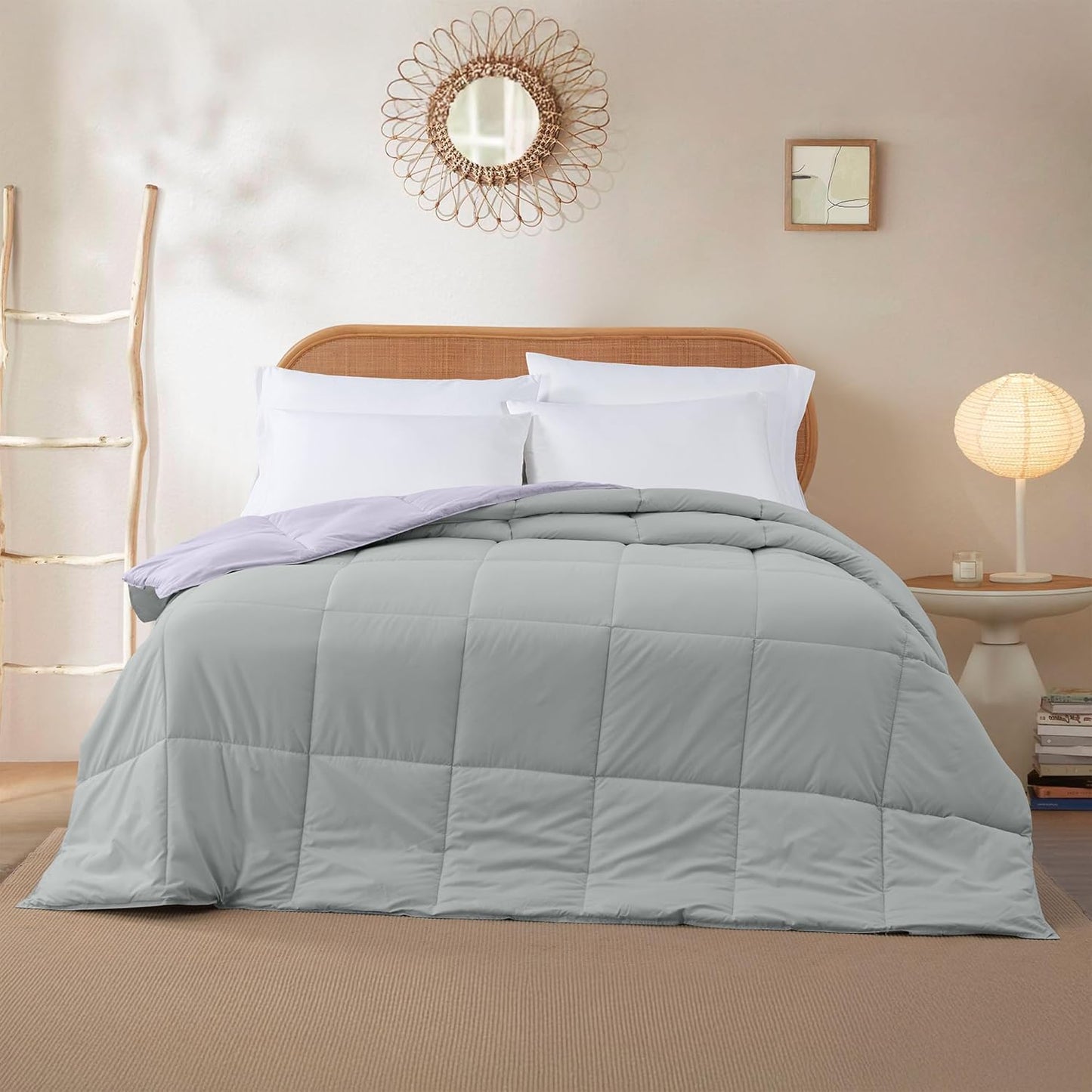 Modern Threads Down Alternative Reversible Comforter Purple/Silver Twin