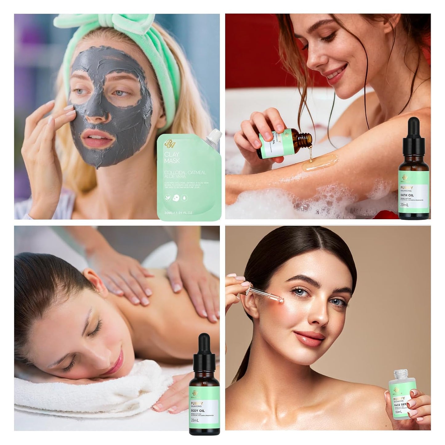 Tea Tree 23 Pcs Facial Skin Care Set, Bath and Body Gifts for Women & Men, Self-Care Relaxation Gifts, Home Spa, Sheet Mask, Gel Eye Mask, Gua Sha, Cream, Birthday, Christmas, Valentines, Mother Day