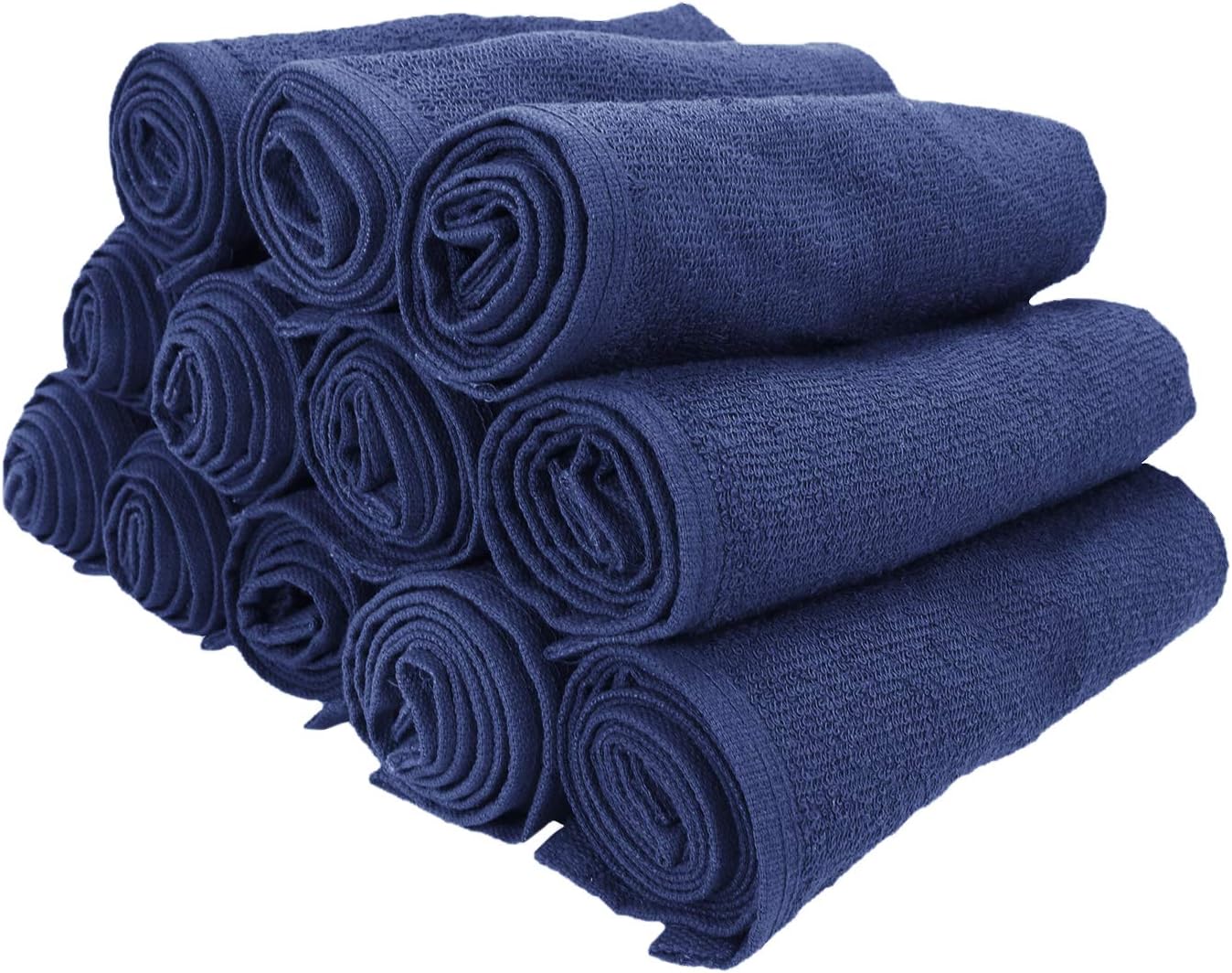 Arkwright Bleach Proof Salon Towels - Pack of 12 - Highly Absorbent, 100% Cotton, Quick Dry Spa Face Towel for Hair Stylist, Barber, Pedicure, and Esthetician, 16 x 28 in, Navy