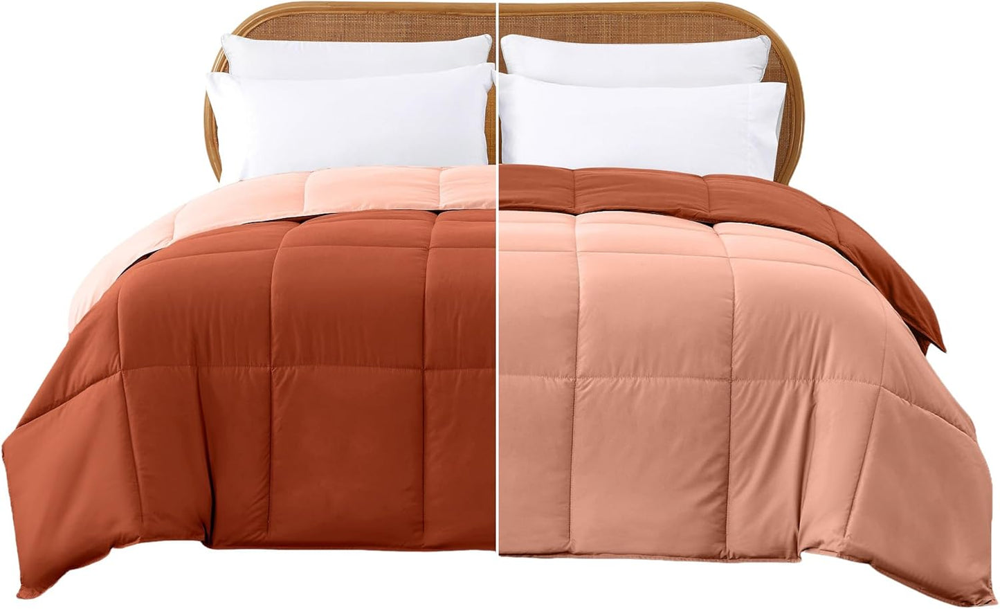 Modern Threads Down Alternative Reversible Comforter Rust/Clay King