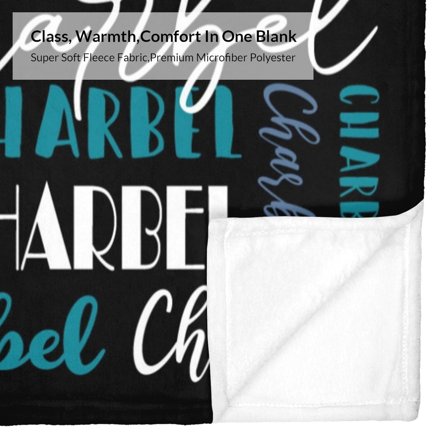 Name Blanket Personalized Blanket for Adult Kids Flannel Customize Throw Blanket Custom (Color 13, 40 x 50 Inches)