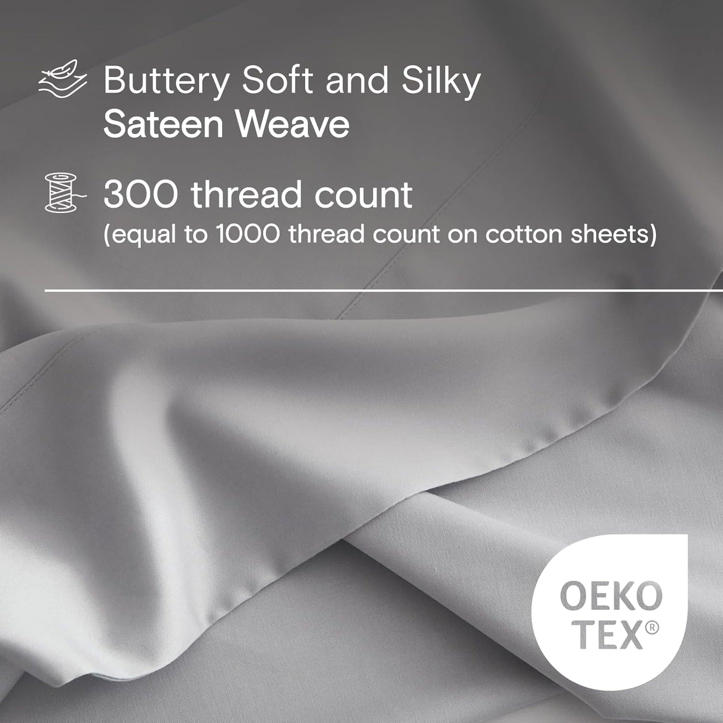 DOZ Duvet Cover Set, 100% Viscose derived from Bamboo, Organically Grown, Buttery Soft, Cooling Duvet Covers, High GSM, 1 Duvet Cover and 1 Pillowcase, 70"x90" (Storm, Twin/Twin XL)