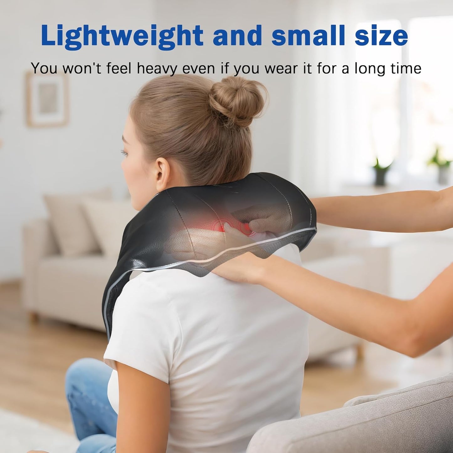 Joyset Neck Massager for Pain Relief Deep Tissue with Heat,Shiatsu Neck and Back Massager 4D Deep Kneading Massage for Shoulder,Gifts for Women Men Mom Dad Friend