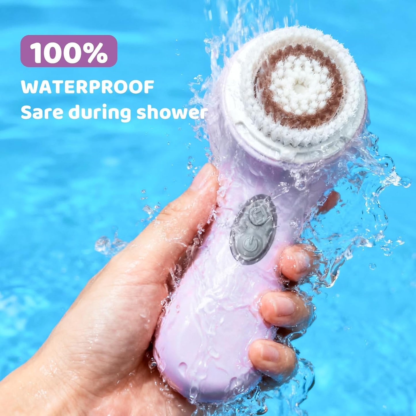 Clarisonic Mia 2 Electric Face Cleansing Brush with 2 Brush Heads, Sonic Facial Brush for Deep Cleaning & Exfoliation, Waterproof Rechargeable (Lavender)