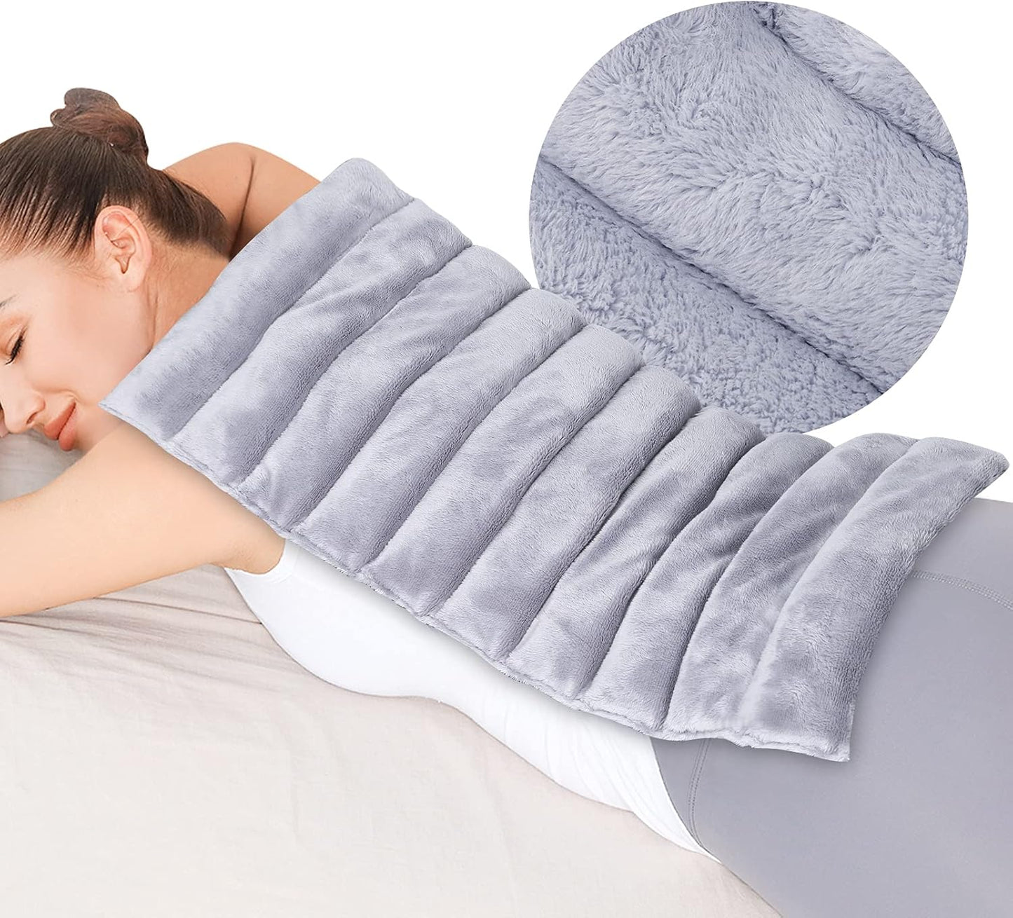REVIX Extra Large Microwave Heating Pad for Back with Moist Heat, Microwavable Heated Wrap for Full Back, Stomach, Shoulder and Neck,Leg, Support Cold Therapy
