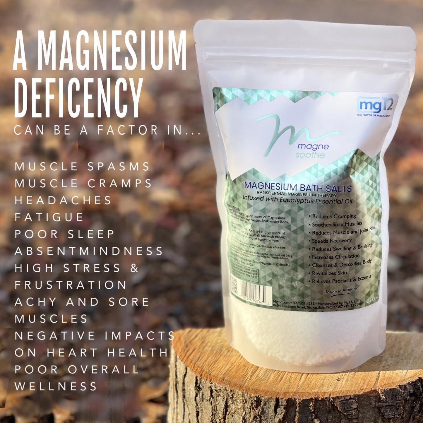 2.2lb MagneSoothe Eucalyptus Magnesium Bath Salt