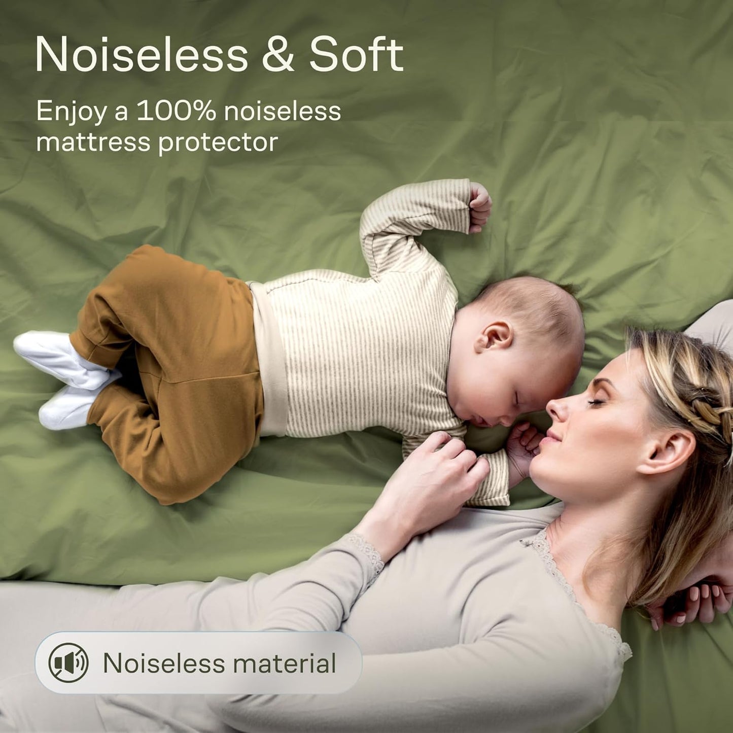 100% Waterproof Queen Mattress Protector - 360 Pad Protection Against Spills, Stains & Accidents for Parents & Pet Owners - Noiseless & Cooling Viscose Made from Bamboo (White)