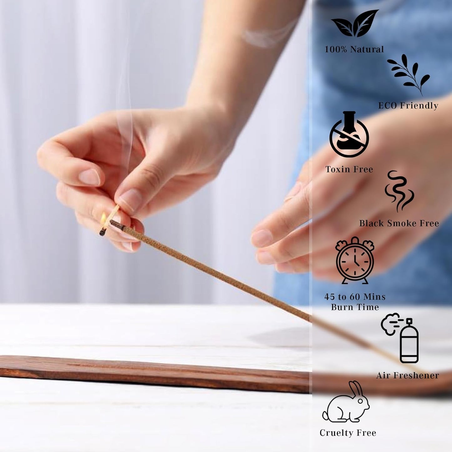 Jasmine Incense Sticks, Organic Hand Dipped Incense, Natural Herbs & Aromatic Ingredients, Contain 40 Sticks Inside, Burn Time 45-60 Min, Spiritual Gifts, Incense by Karma Pledge