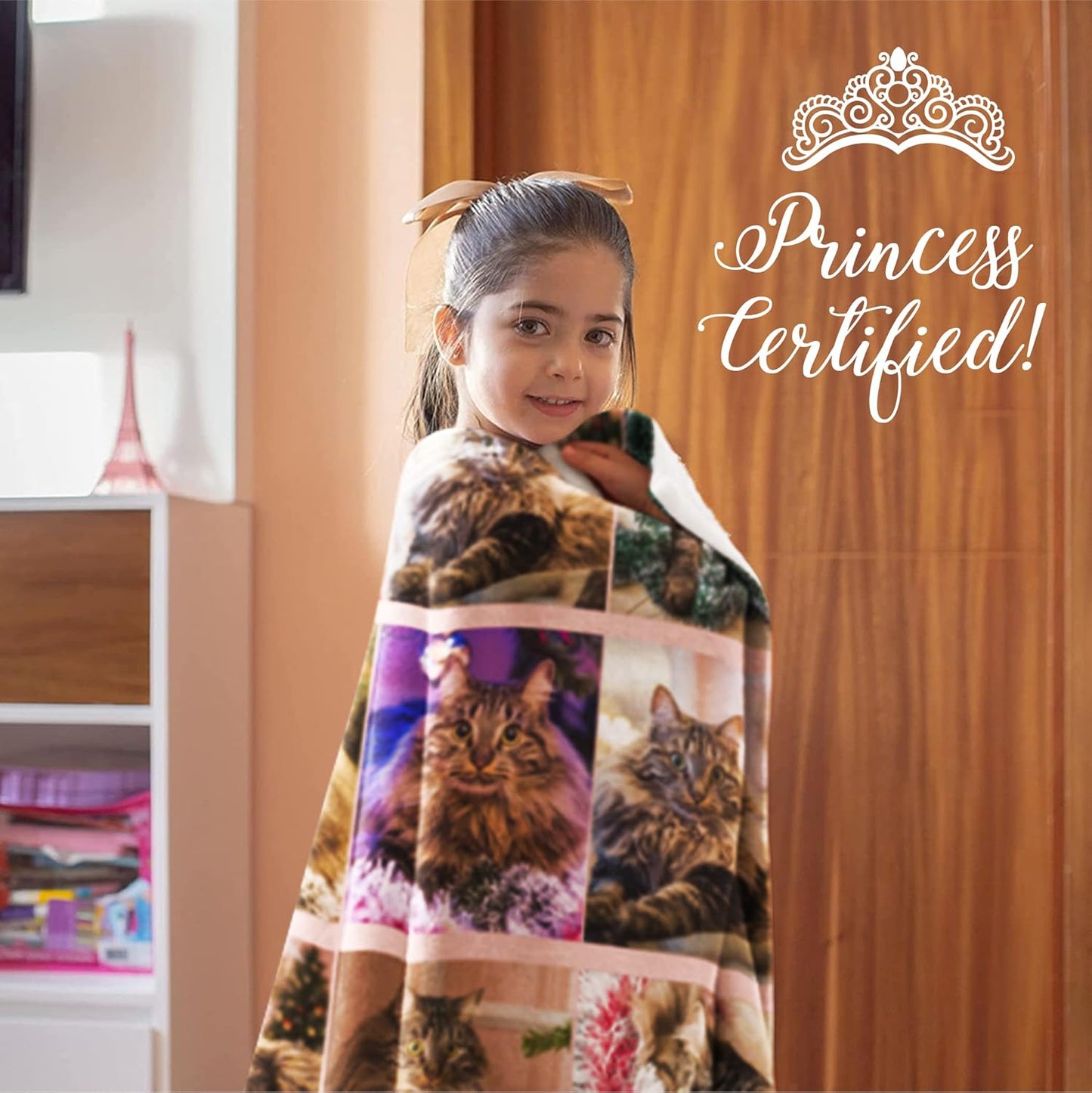 Ships Next Day, Custom Blanket with Picture - Printed in USA, Personalized Photo Blanket (Sherpa – 50x60)