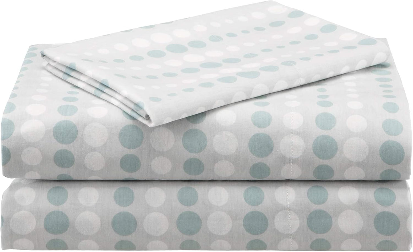 Madison Park Essentials Bed in a Bag Comforter, Vibrant Color Design All Season Down Alternative Cover with Complete Cotton Sheet Set, King(104"x92"), Knowles, Circular Aqua, 9 Piece