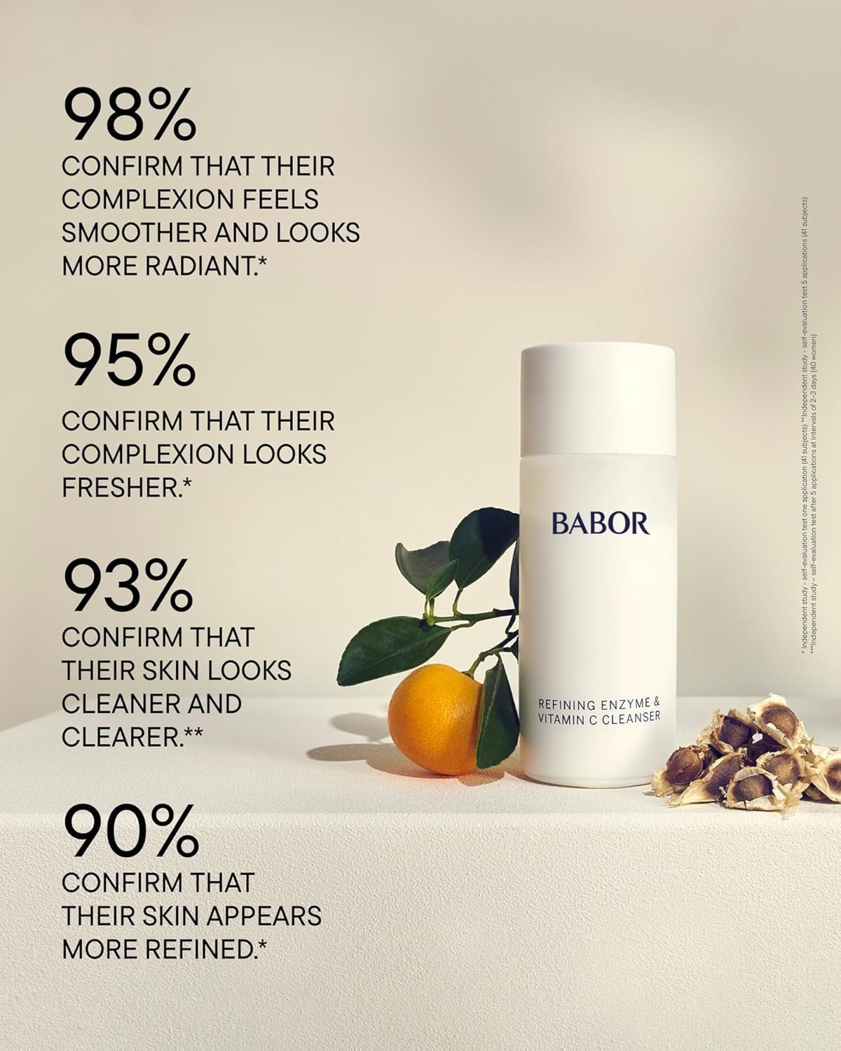 BABOR Enzyme & Vitamin C Powder Cleanser – Water-Activated Face Wash for Brightening & Exfoliation | Gentle Daily Polish for the Look of Refined Pores & Radiant-Looking Skin | Travel-Friendly