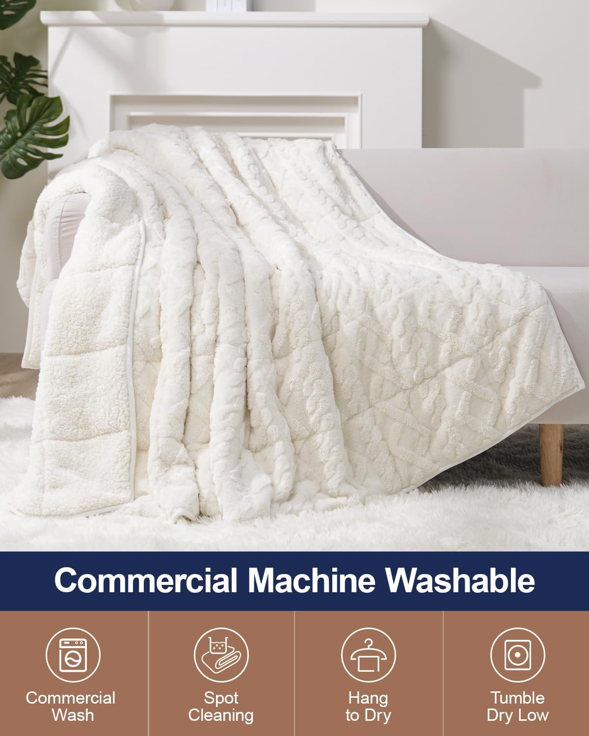 Super Fuzzy Soft Sherpa Fleece Weighted Blanket, 20 lbs Dual Sided Fluffy Heavy Weighted Blankets for Adults - No Bunching with Double Layers of Soft Inner Lining (60"x 80", 20 Pounds)