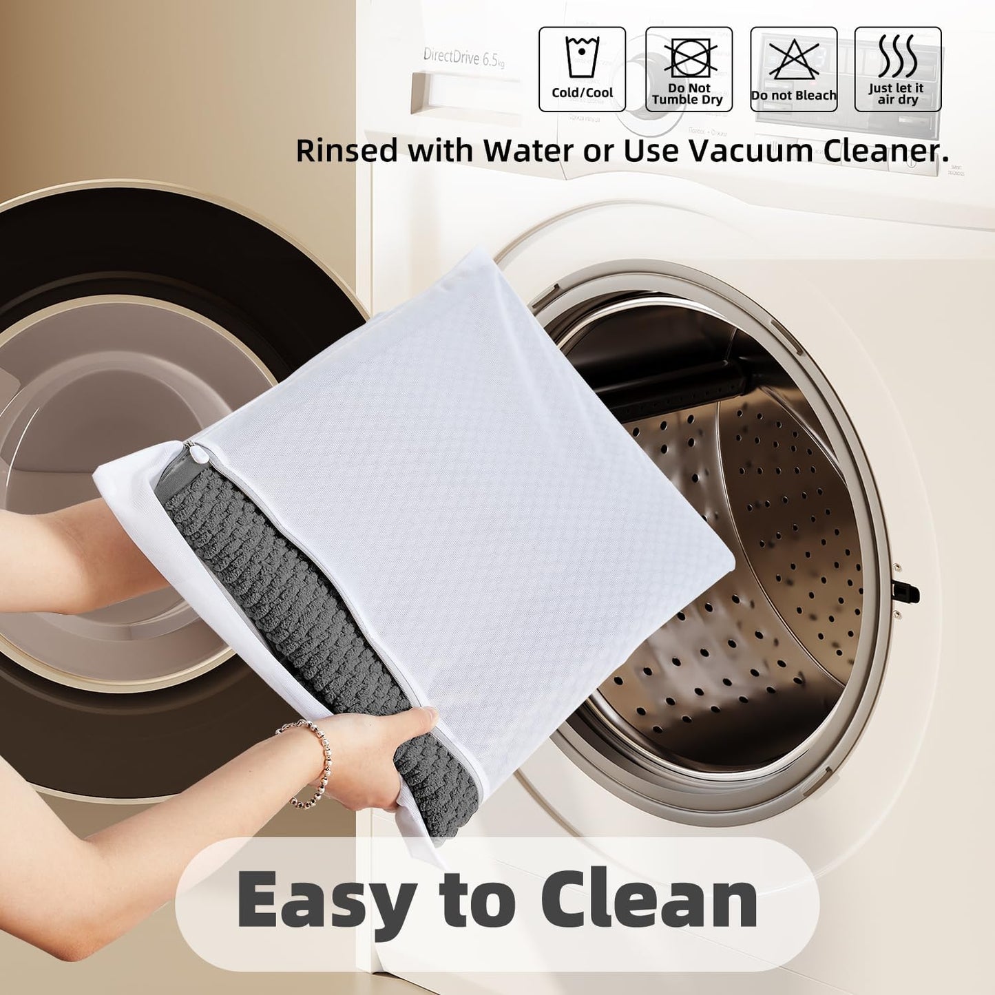 Large Bathroom Rugs Non Slip Washable Bath Rugs Super Absorbent Bathroom Rug Thin Quick Dry Low Pile Bath Mats, Dark Grey 36"x48"
