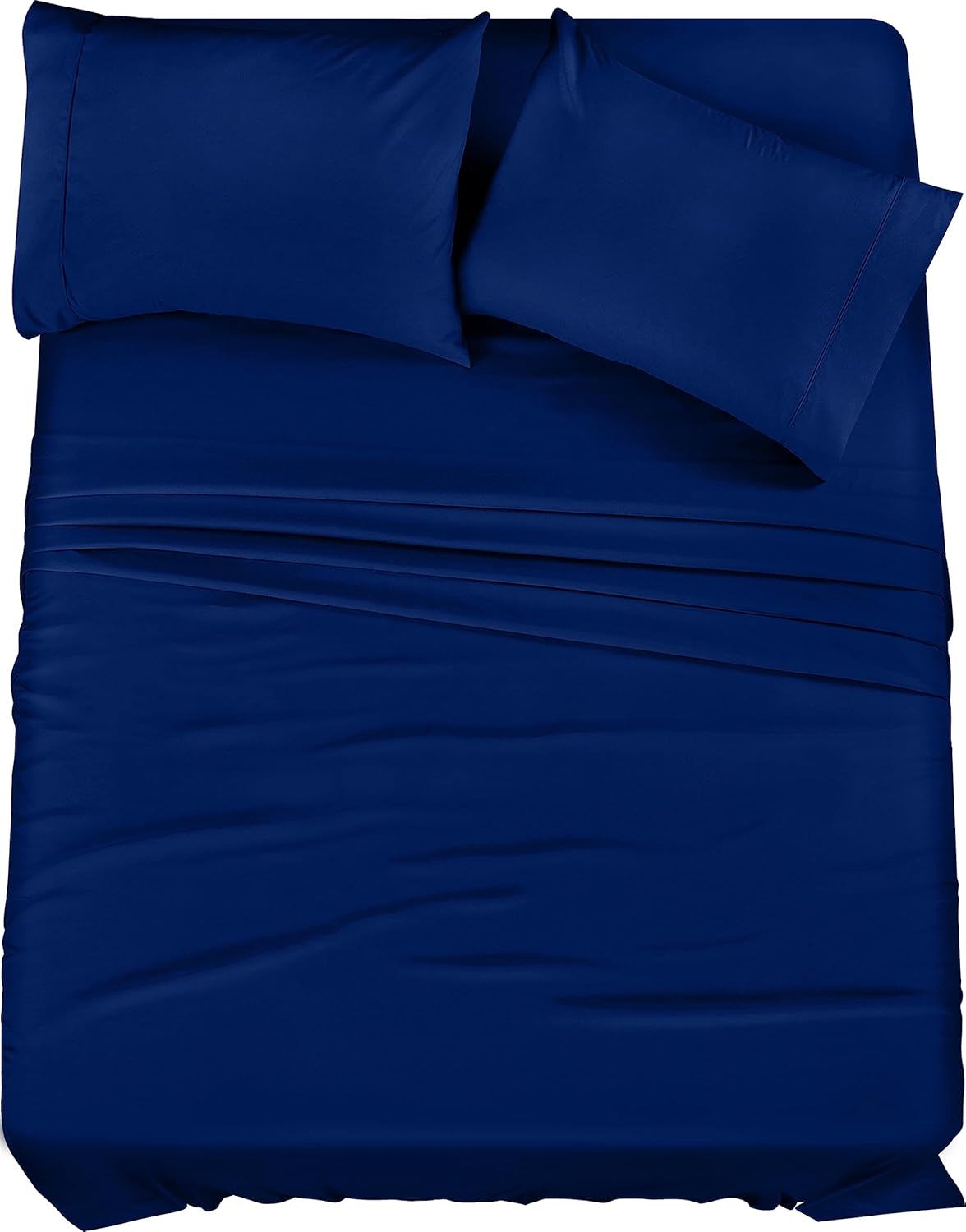 Utopia Bedding King Sheet Set – 4 Piece Bed Sheets for King Size Bed, Soft and Breathable Microfiber, Includes 1 Fitted Sheet, 1 Flat Sheet and 2 Pillowcases (Royal Blue)