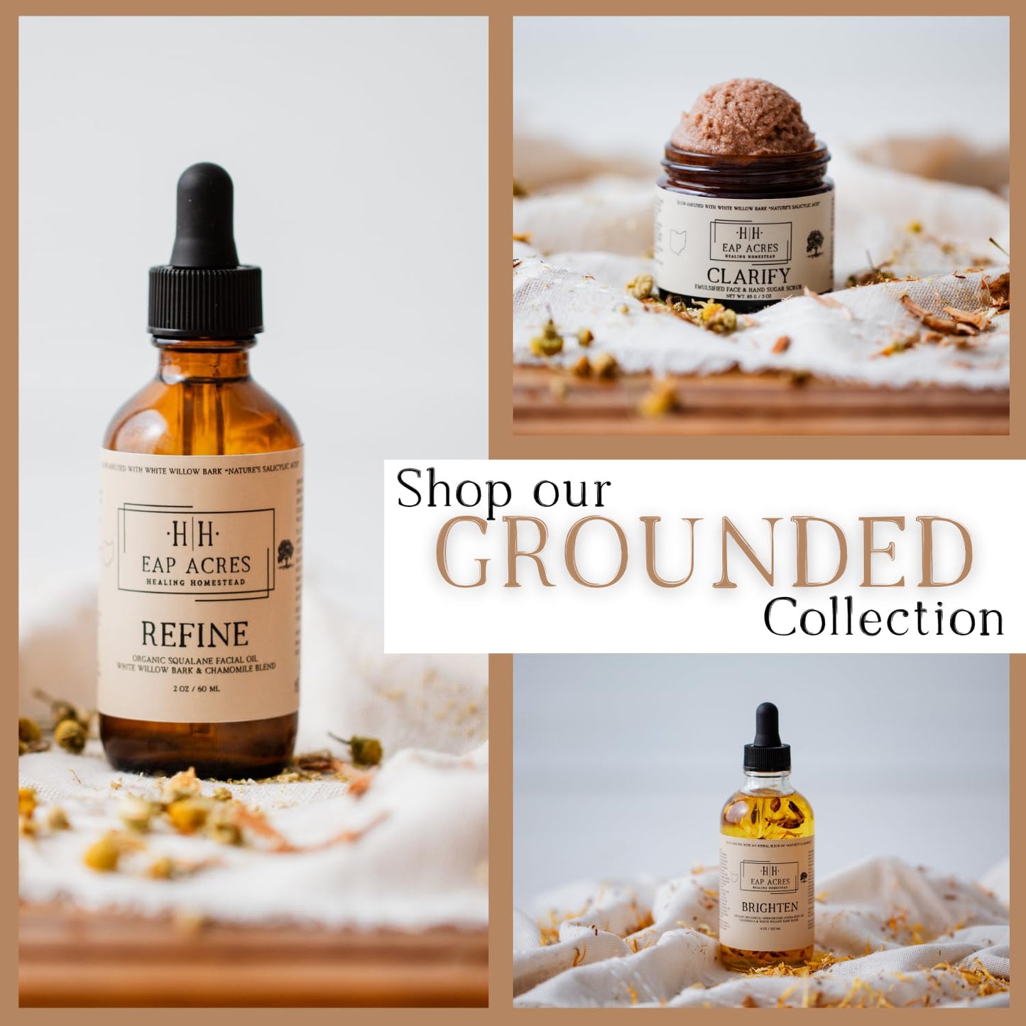 Emulsified Face Sugar Scrub, Organic squalane oil/Castor oil: Chamomile & White Willow Bark, Rhassoul Clay, Kokum Butter, Manuka Honey-Gentle exfoliant: Dry/Sensitive/Acne-Prone (CLARIFY)
