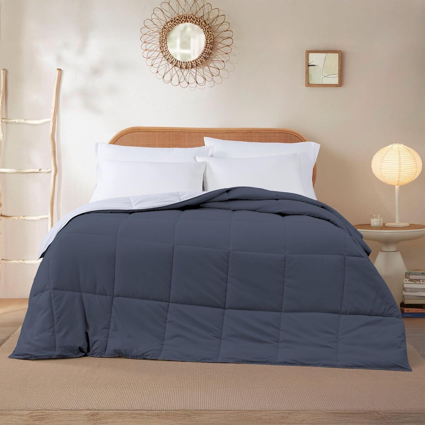 Modern Threads Down Alternative Reversible Comforter Denim/Cloud Blue Twin